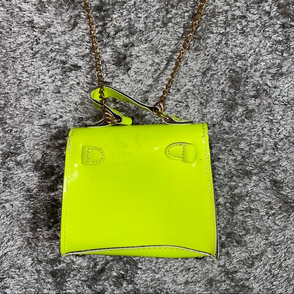 Mini Neon Yellow Crossbody Bag - Picture 4 of 5